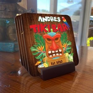 TIKI Drink Coasters - Personalize